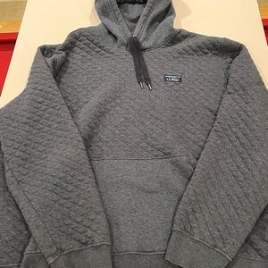 L.L. Bean Men's Gray Quilted Sweater 3XL blue